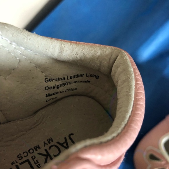 Jack and Lily My Mocs pink leather Velcro shoes size 12-18 baby girls - Picture 5 of 11